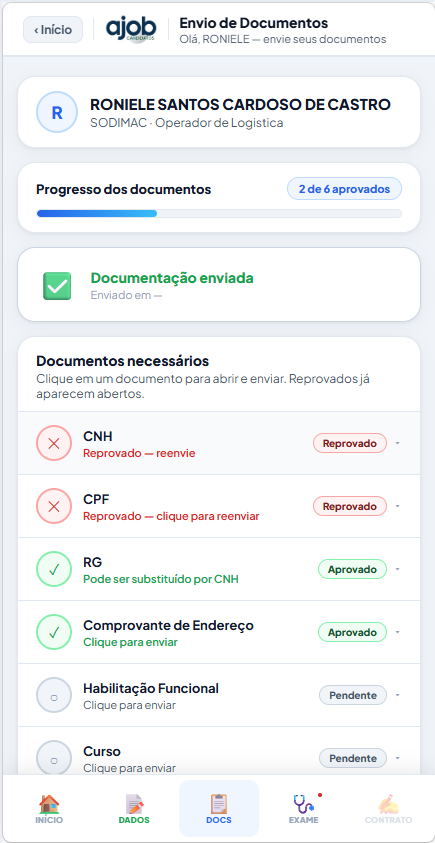 Enviar Documentação